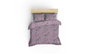 L'essentiel linge de maison Chicory - Rosa y blanco, Juego de funda de edredón doble
